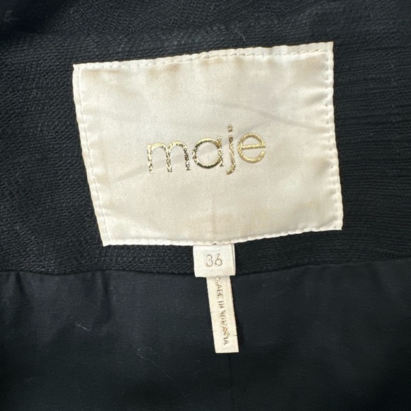 Maje Blazer with Black Leather Detail - Picture 7 of 8